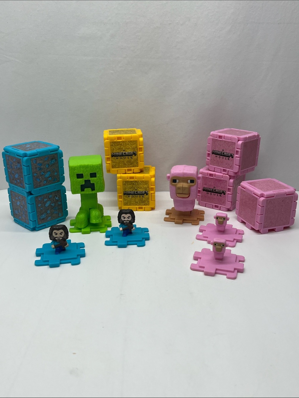 Collectable McDonald Minecraft Happy Meal Toys.